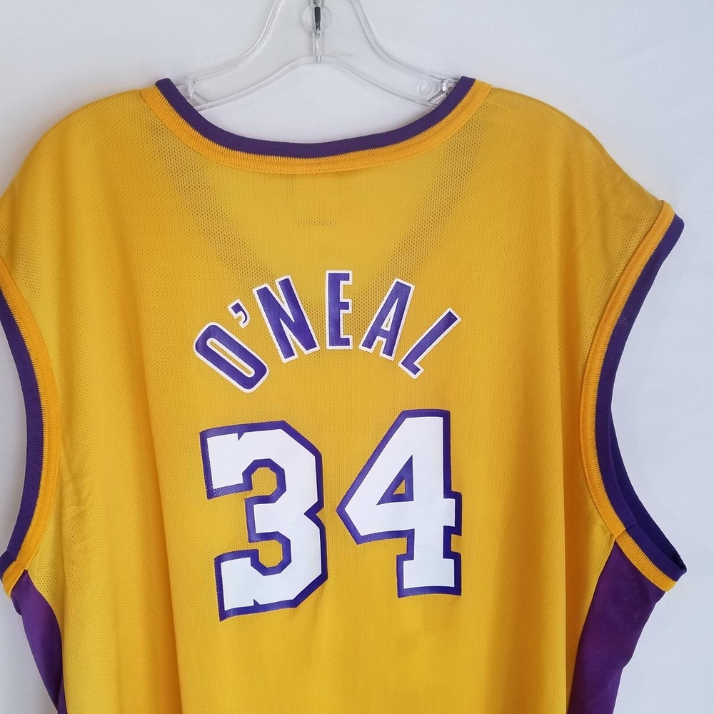 Vintage Champion Shaquille O'Neal LA Lakers Basketball Jersey Mens Size 52 2XL - Picture 6 of 6
